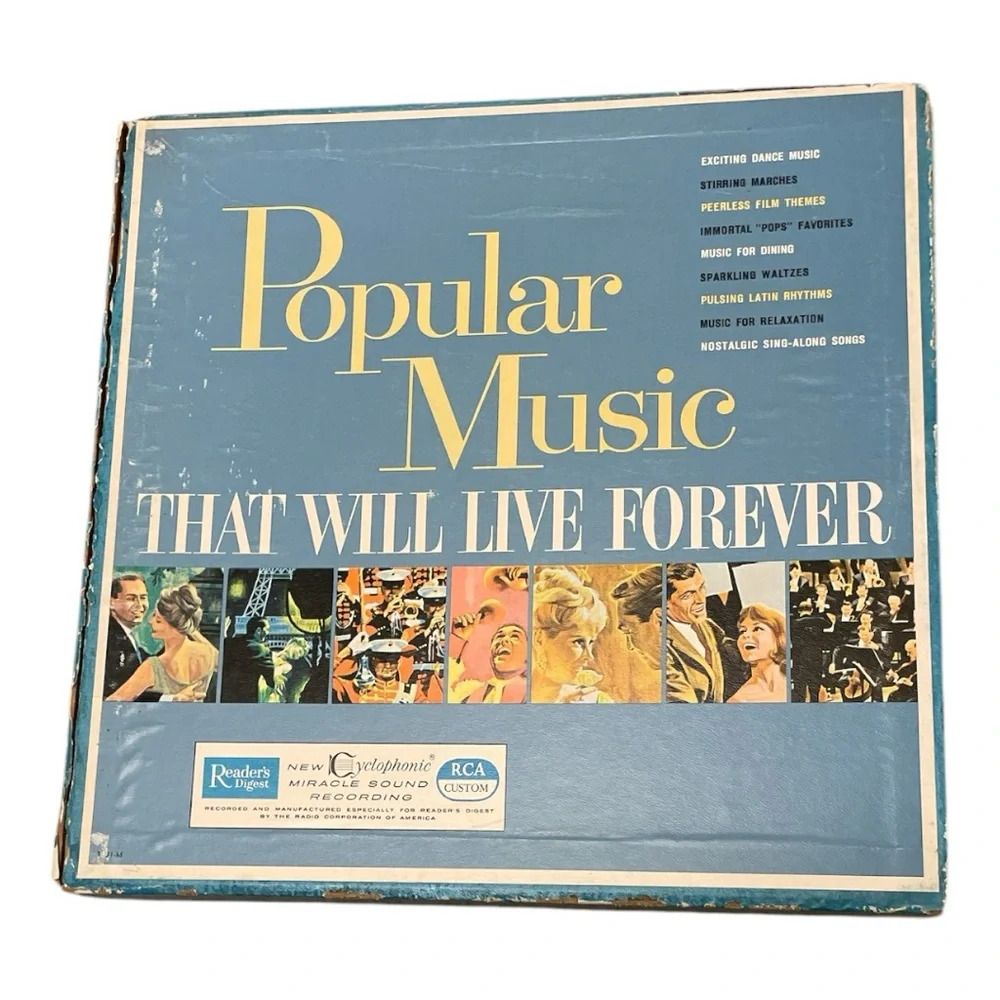 1961 10-LP Vinyl Box Set “Popular Music that Will Live Forever” (Readers Digest)